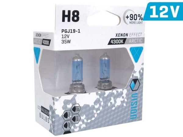 Glühlampen VISION arctic white H8 12V 35W PGJ19-1 U E4 +90%, 2 Stk