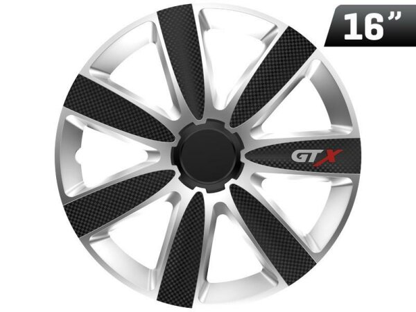 GTX carbon schwarz / silber 16" Radkappe, 1 Stk