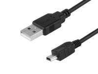 Lade- und Synchronisierungskabel, 120 cm, Kunststoff, USB > Mini-USB (gerade)