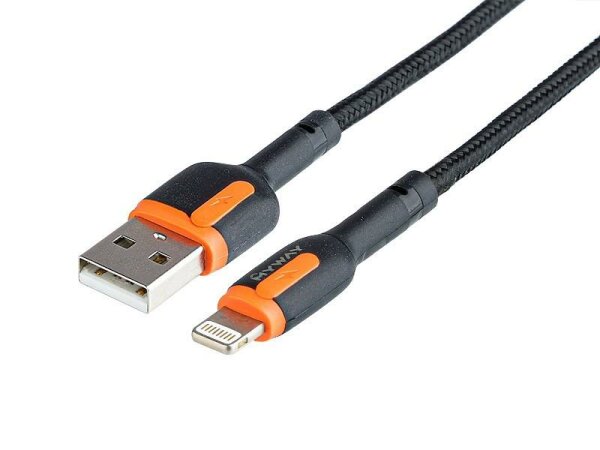 Lade- und Synchronisierungskabel, Mikrofasergeflecht, 100 cm, USB > Lightning