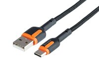 Lade- und Synchronisierungskabel, Mikrofasergeflecht, 100 cm, USB > USB-C