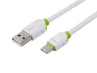 Lade- und Synchronisierungskabel, Silikon rund, 100 cm, USB > USB-C