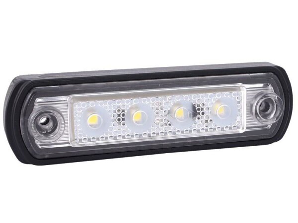 LED-Markierungsleuchte, 12/24 V, auf Gummifuß, für Rohr, weiß