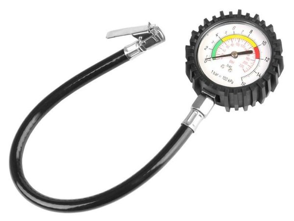 Manometer 15 BAR mit Gummischlauch