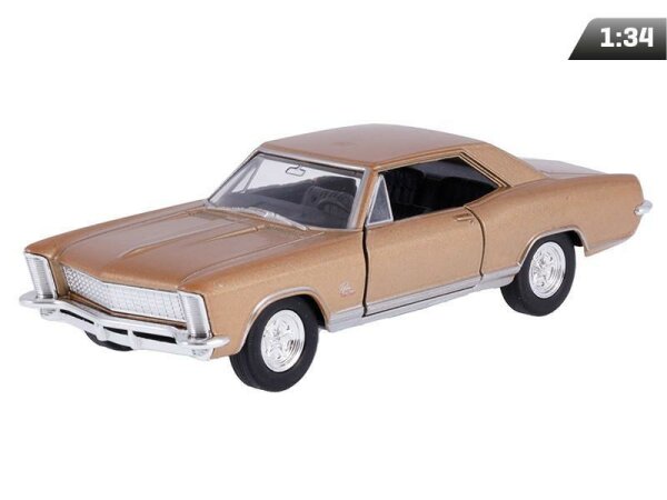 Modell 1:34, 1965 Buick Riviera Gran Sport, Gold (A00875BRZL)