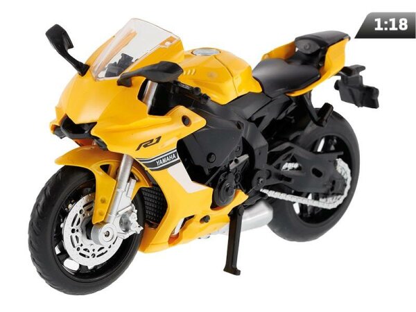 Modell 1:18 Yamaha YZF-R1, gelb