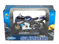 Modell 1:18, Suzuki GSX-R750, marineblau weiß (M144SGR75GB)