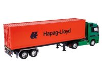 Modell 1:32, Mercedes-Benz Actros mit Container, grün - orange (C12281MBAZP)