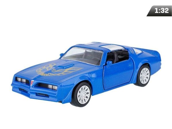 Modell 1:32, RMZ 1978 Pontiac Firebird, blau