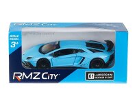 Modell 1:32, RMZ Lamborghini Aventador LP750-4 SV, Blau