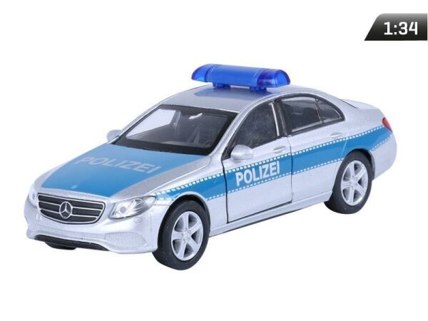 Modell 1:34, 2016 MERCEDES-BENZ E-Klasse POLIZEI, silber (A876MBEPS)