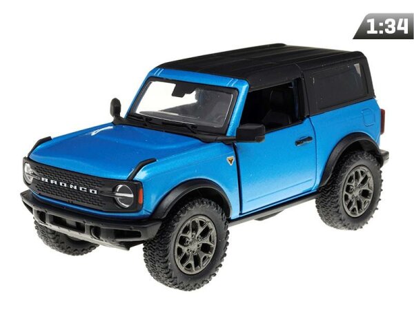 Modell 1:34, 2022 Ford Bronco Hard Top, blau (A11768N)