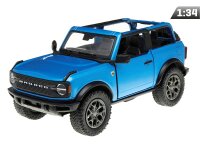Modell 1:34, 2022 Ford Bronco Open Top, blaus (A11767N)