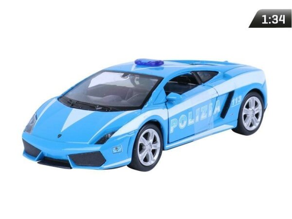 Modell 1:34, LAMBORGHINI Gallardo LP560-4, POLIZEI, blau  (A876LAGPN)