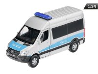 Modell 1:34, Mercedes-Benz Sprinter POLIZEI, silber...