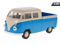 Modell 1:34, VW T1 Doppelkabine Pick Up blau creme...