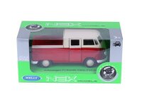 Modell 1:34, VW T1 Doppelkabine Pick Up Rot Creme...