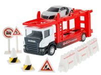 Modell 1:64, RMZ City Scania - Abschleppwagen + Zubehör