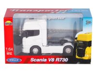 Modell 1:64, SCANIA V8 R730, Sattelzug, weiß