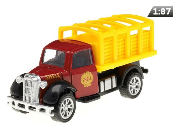 Modell 1:87, Shell Oldtimer-Lieferwagen mit offenem Anhänger