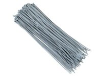 Nylon-Kabelbinder 300x3,6 mm, Silber, 100 Stk