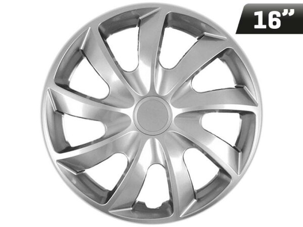 QUAD silber 16" Radkappen, 4 Stk