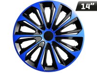 Radkappen STRONG DUOCOLOR blau - schwarz 14", 4 Stk