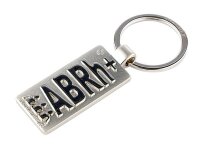 Schlüsselanhänger aus Metall mit dem Blutgruppensymbol ABRh+