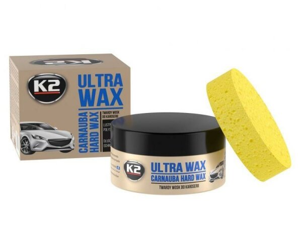 ULTRA WAX Hartes Carnaubawachs mit Schwamm, 250 g