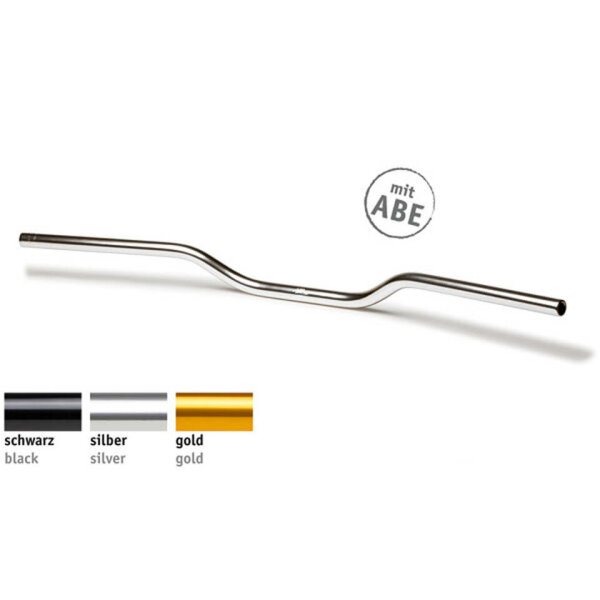 LSL Aluminum handlebar Street Bar (high) A04, 7/8 inch, black