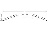 FEHLING Drag Bar, 1 1/4 inch, W 82 cm, black