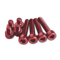 Uni-Parts Aluminum screws set M5 red anodized