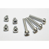 Uni-Parts Aluminum screws set M4 silver anodized