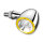 Kellermann Indicator / Position light GELB Bullet 1000 PL chrome glossy