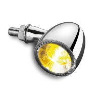 Kellermann LED indicator / position light Bullet 1000 PL white, shiny chrome, clear glass
