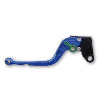 LSL Clutch lever Classic L09R, blue/green, long