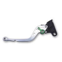 LSL Brake lever Classic R37R, silver/green, long