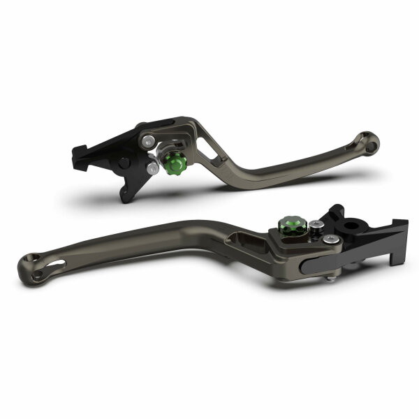 LSL Brake lever BOW for Brembo 15/17/19 RCS, R37R, anthracite/green
