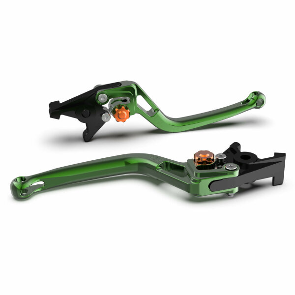 LSL Brake lever BOW for Brembo 15/17/19 RCS, R37R, green/orange