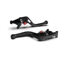 LSL Clutch lever BOW L04, short, black pearl blasted/red