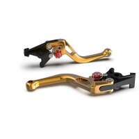 LSL Brake lever BOW R12, short, gold/red