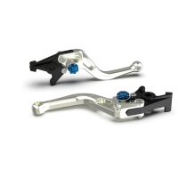 LSL Brake lever BOW R18R, short, silver/blue
