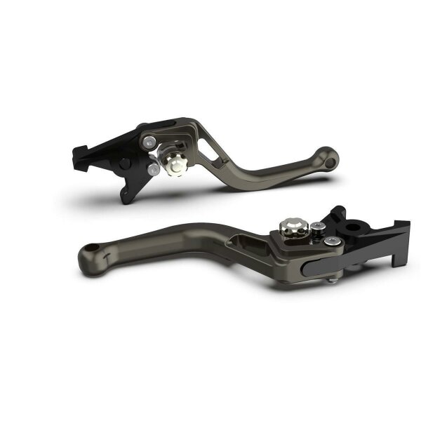 LSL Brake lever BOW for Brembo 15/17/19 RCS, R37R, short, anthracite/silver