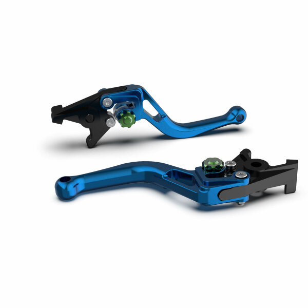 LSL Brake lever BOW for Brembo 15/17/19 RCS, R37R, short, blue/green