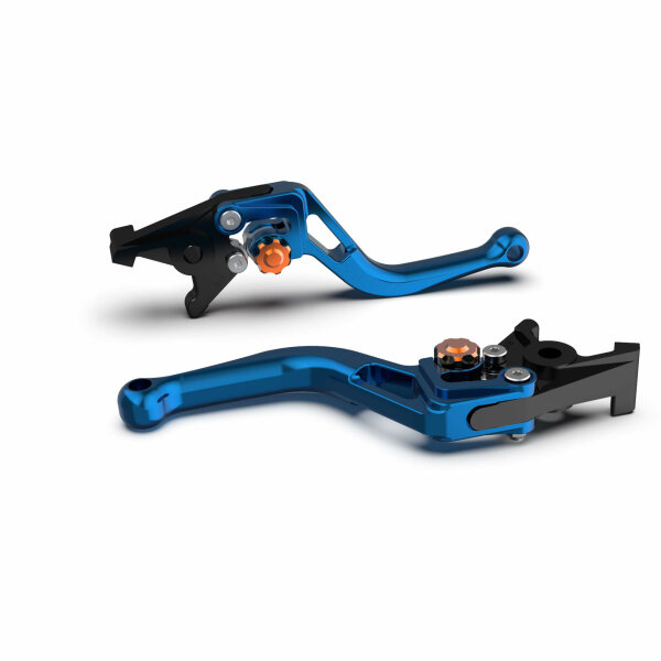 LSL Brake lever BOW for Brembo 15/17/19 RCS, R37R, short, blue/orange