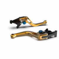 LSL Brake lever BOW for Brembo 15/17/19 RCS, R37R, short, gold/blue