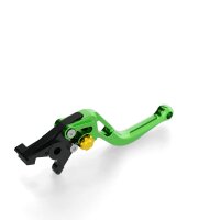 LSL Brake lever BOW for Brembo 15/17/19 RCS, R37R, short, green/gold