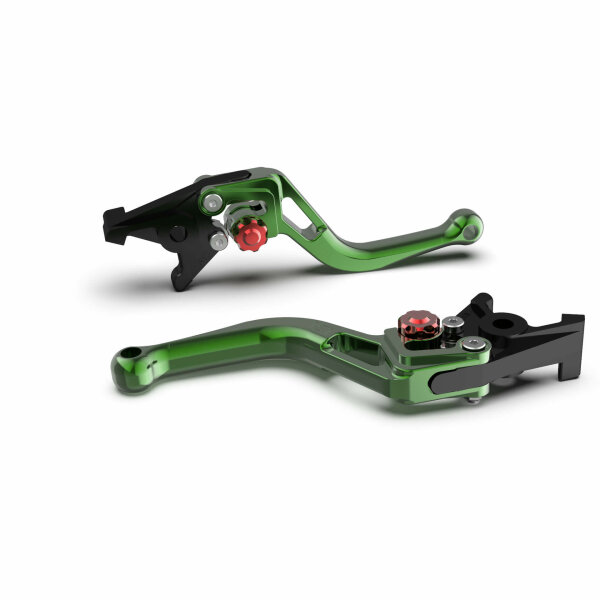 LSL Brake lever BOW for Brembo 15/17/19 RCS, R37R, short, green/red