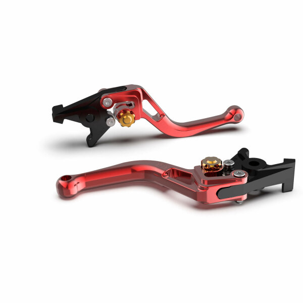LSL brake lever BOW for Brembo 15/17/19 RCS, R37R, short, red/gold