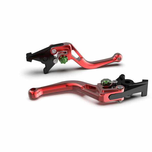 LSL brake lever BOW for Brembo 15/17/19 RCS, R37R, short, red/green